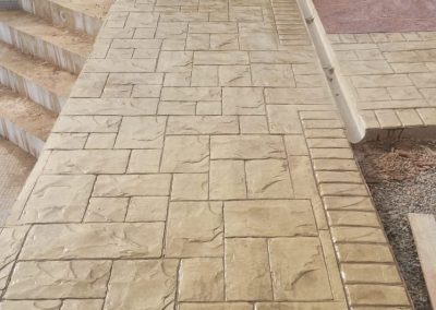 Pavimento de horimgón impreso en molde silleria.