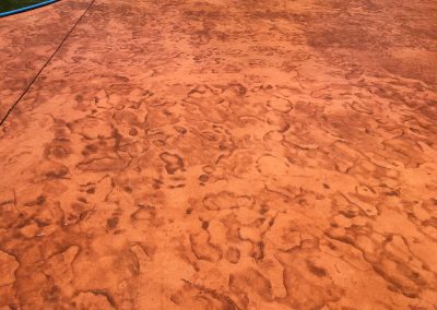 Pavimento impreso en molde Manta Karsten color 113 y Pardo.