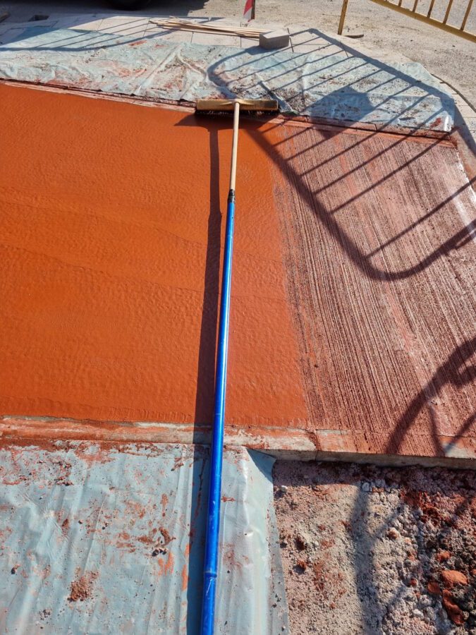 cepillado del pavimento para efecto rayado