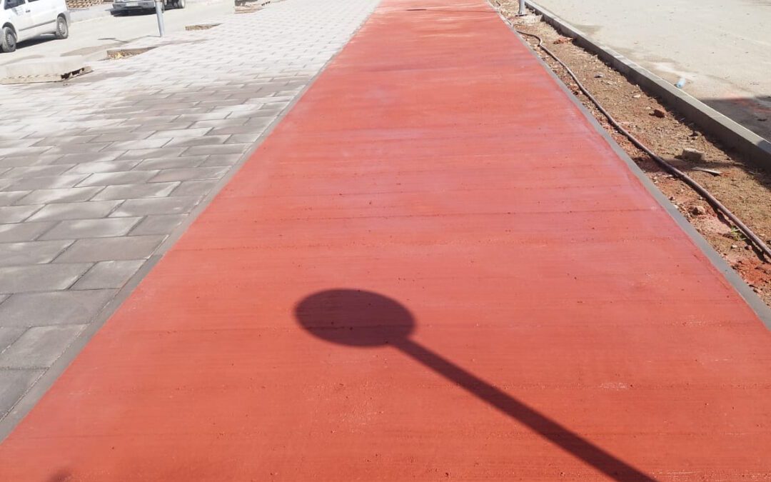 pavimento rayado para carril bici cambrils pavimentos venon